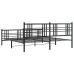 Estructura cama sin colchón con estribo metal negro 183x213 cm