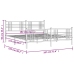 Estructura cama sin colchón con estribo metal negro 183x213 cm