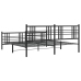 Estructura cama sin colchón con estribo metal negro 193x203 cm