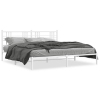 Estructura cama sin colchón con cabecero metal blanco 183x213cm