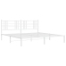 Estructura cama sin colchón con cabecero metal blanco 193x203cm