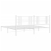 Estructura cama sin colchón con cabecero metal blanco 193x203cm