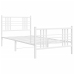 Estructura cama sin colchón con estribo metal blanco 100x190 cm