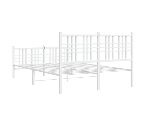 Estructura cama sin colchón con estribo metal blanco 120x200 cm