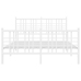 Estructura cama sin colchón con estribo metal blanco 140x190 cm