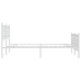 Estructura cama sin colchón con estribo metal blanco 140x190 cm