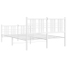 Estructura cama sin colchón con estribo metal blanco 140x190 cm