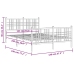 Estructura cama sin colchón con estribo metal blanco 140x190 cm