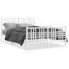 vidaXL Estructura cama metal cabecero y estribo blanco 140x190 cm