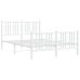 Estructura cama sin colchón con estribo metal blanco 140x200 cm