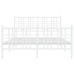 Estructura cama sin colchón con estribo metal blanco 140x200 cm