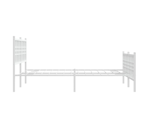 Estructura cama sin colchón con estribo metal blanco 140x200 cm