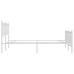 Estructura cama sin colchón con estribo metal blanco 140x200 cm