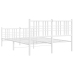 Estructura cama sin colchón con estribo metal blanco 140x200 cm