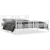 Estructura cama sin colchón con estribo metal blanco 180x200 cm