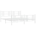 Estructura cama sin colchón con estribo metal blanco 183x213 cm