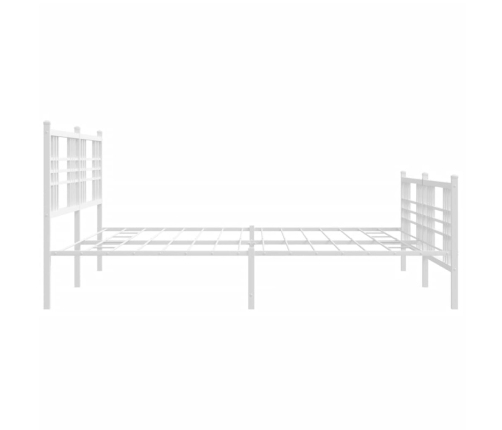 Estructura cama sin colchón con estribo metal blanco 183x213 cm