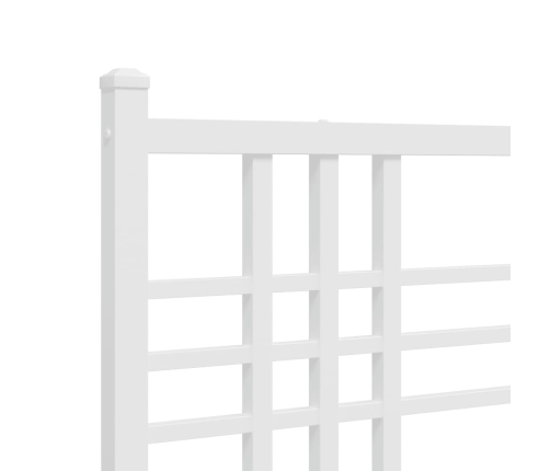 Estructura cama sin colchón con estribo metal blanco 183x213 cm