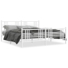 Estructura cama sin colchón con estribo metal blanco 183x213 cm