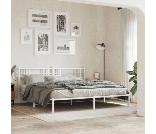 Cabecero de metal blanco 193 cm
