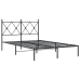 Estructura cama sin colchón con cabecero metal negro 120x190 cm