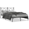 Estructura cama sin colchón con cabecero metal negro 120x190 cm