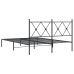 Estructura cama sin colchón con cabecero metal negro 135x190 cm