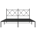 Estructura cama sin colchón con cabecero metal negro 160x200 cm