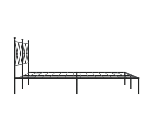 Estructura cama sin colchón con cabecero metal negro 160x200 cm