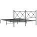 Estructura cama sin colchón con cabecero metal negro 160x200 cm