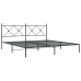 Estructura cama sin colchón con cabecero metal negro 180x200 cm