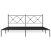 Estructura cama sin colchón con cabecero metal negro 180x200 cm