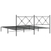 Estructura cama sin colchón con cabecero metal negro 180x200 cm