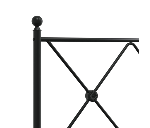 Estructura cama sin colchón con cabecero metal negro 180x200 cm
