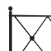 Estructura cama sin colchón con cabecero metal negro 180x200 cm