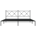 Estructura cama sin colchón con cabecero metal negro 183x213 cm