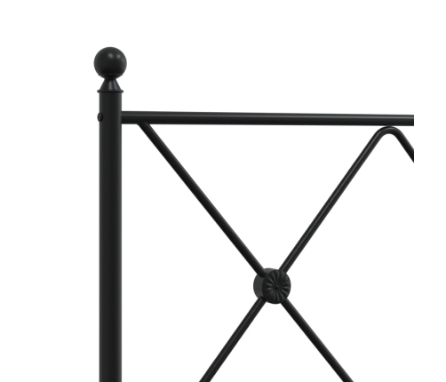 Estructura cama sin colchón con cabecero metal negro 183x213 cm