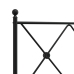 Estructura cama sin colchón con cabecero metal negro 183x213 cm