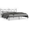 Estructura cama sin colchón con cabecero metal negro 183x213 cm