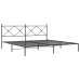 Estructura cama sin colchón con cabecero metal negro 193x203 cm