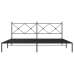 Estructura cama sin colchón con cabecero metal negro 193x203 cm