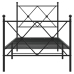 Estructura cama sin colchón con estribo metal negro 75x190 cm