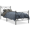 Estructura cama sin colchón con estribo metal negro 75x190 cm