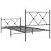 Estructura cama sin colchón con estribo metal negro 90x190 cm