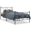 Estructura cama sin colchón con estribo metal negro 90x190 cm