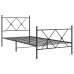 Estructura cama sin colchón con estribo metal negro 90x200 cm