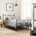 Estructura cama sin colchón con estribo metal negro 90x200 cm
