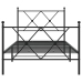 Estructura cama sin colchón con estribo metal negro 90x200 cm