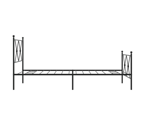 Estructura cama sin colchón con estribo metal negro 90x200 cm