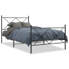 Estructura cama sin colchón con estribo metal negro 100x190 cm